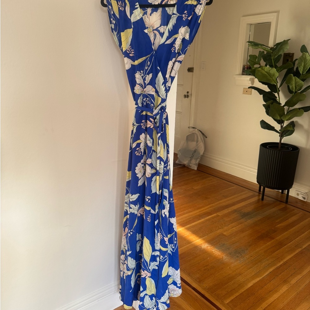 Yumi Kim Blue Floral Maxi Dress (S)